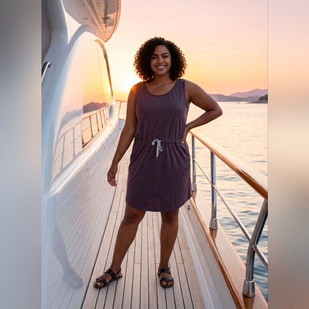 Women's Purple Swim Cover-Up Dress